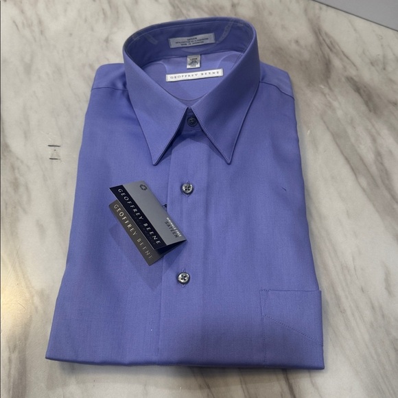 2,Geoffrey Beene Sateen Shirt in Lavender and  blue size Large - Picture 9 of 10